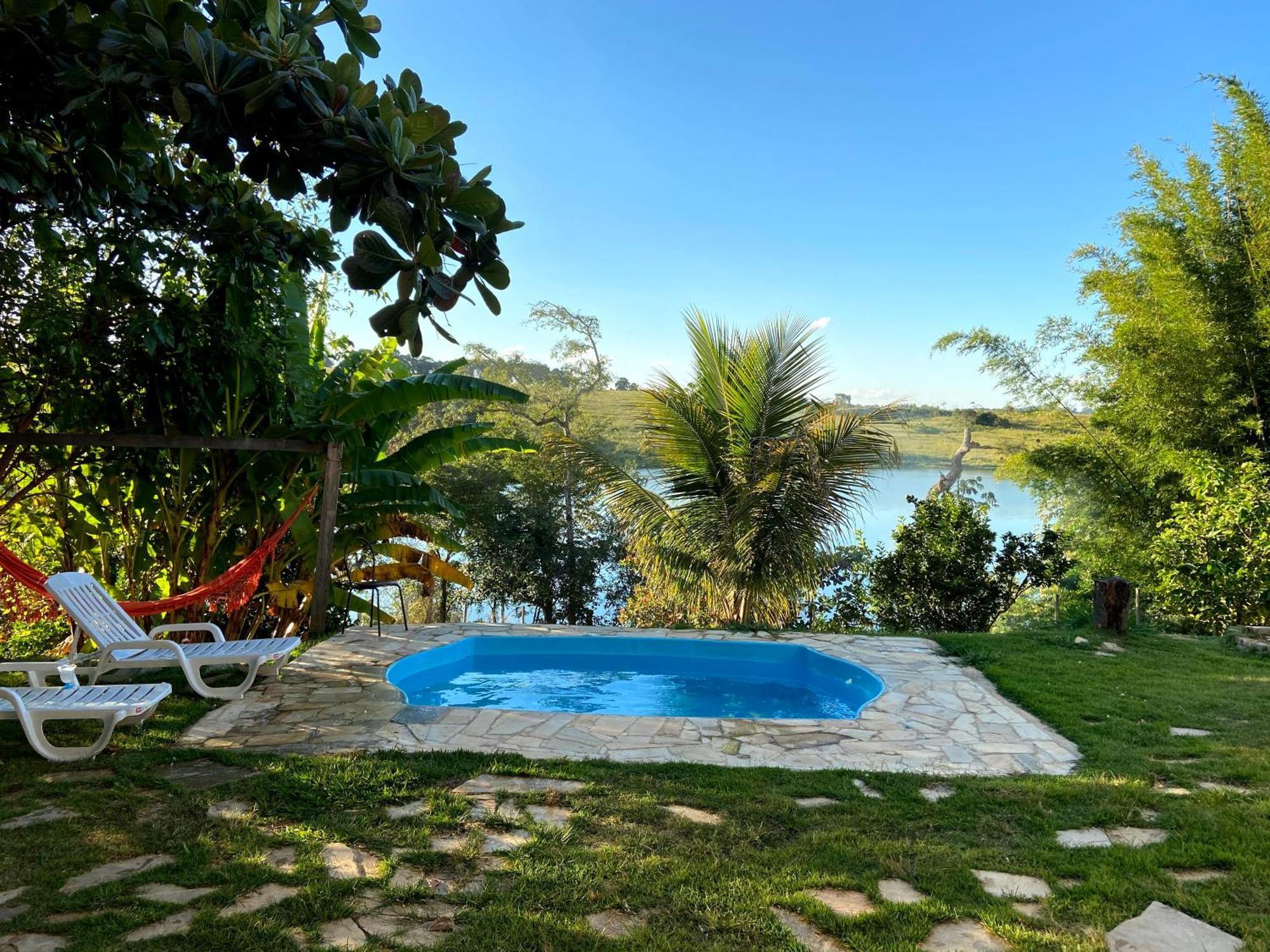Casa Com Piscina Fundo Pra Represa E Ar Condicionado Casinhabrancadevaranda Ijaci エクステリア 写真